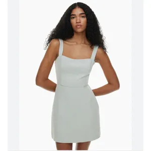 Aritzia Wilfred Cool Ice Mint Aperature Sleeveless Tie-Back Mini Dress Size 0 thumbnail 2