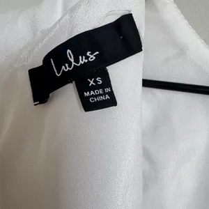 Lulus Dinah White One Shoulder Ruffle Cocktail Mini Dress Sz XS FLAWED thumbnail 4