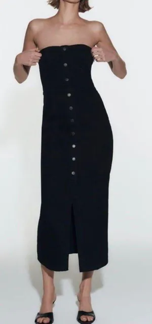 Zara ZW Denim Buster Dress thumbnail 1