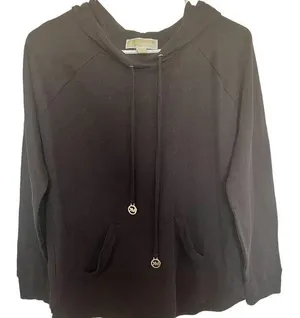 Michael Kors black long sleeve hoodie thermal shirt size large thumbnail 1