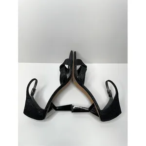 Franco‎ Sarto Womens Black Glitter Square Toe Ankle Strap Dress Sandals Size 9 thumbnail 7