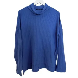 Banana Republic blue ribbed turtleneck top size M thumbnail 7