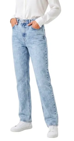 Avec Les Filles Light Wash High Waist Straight Leg Button Fly Jeans Size 27 thumbnail 1