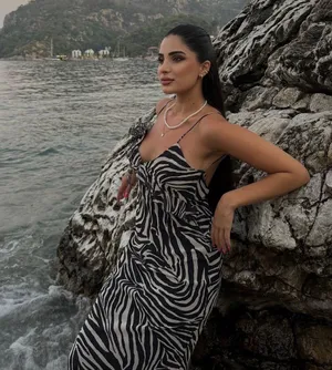 Zara dress maxi zebra animal print flower open back bodycon evening wedding thumbnail 3