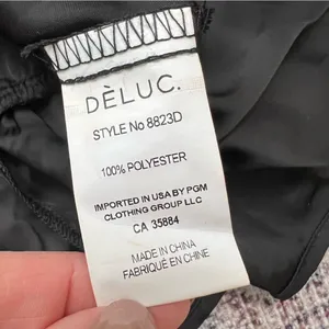 Deluc NWT Harlow Black Satin Mini Dress Size Medium Sleeveless Ruffle Dress thumbnail 12