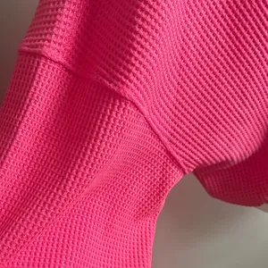 BiBi Hot Pink Acid Wash Waffle Knit Hoodie thumbnail 3