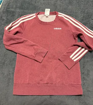 Adidas burgundy crewneck sweatshirt Size XS #adidas #sweatshirt thumbnail 1