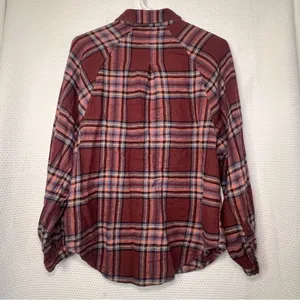 American Eagle Outfitters Plaid Soft Flannel Button Down Shirt‎ Size Small Fall thumbnail 3