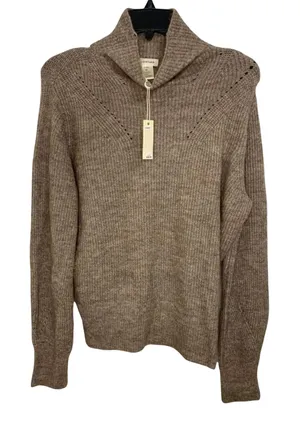 Max Studio Brown‎ Knit Mock Neck Soft Sweater Size Medium NEW thumbnail 1