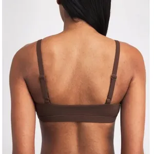 Skims Wear Everywhere Scoop Bralette Brown Loungewear Unpadded Comfy Sleep Bra thumbnail 5
