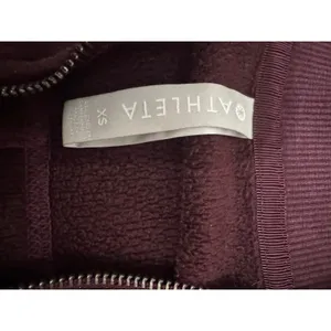 Athleta‎ Cozy Karma 1/4 Zip Top, Antique Burgundy Size XS thumbnail 5