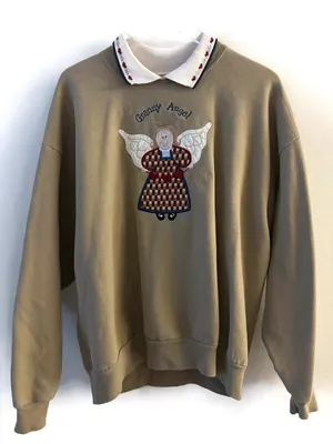 Vintage 90s Top Stitch by Morning Sun Granny Angel Sweater thumbnail 1