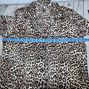 INC International Concepts Leopard Print Satin Pajama Set Brown Large NEW thumbnail 9