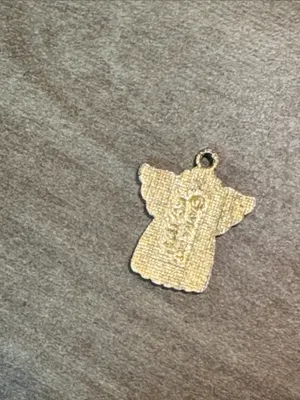 Vintage 1973 Enamel Angel Heart Charm Pendant thumbnail 2