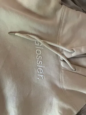 glossier cream hoodie White Size M thumbnail 4