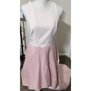Eliza J Sz 10 Pink Blush High‎ Low Formal Dress Sleeveless Open Back thumbnail 4