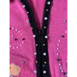 Jack B Quick 90s Pink Perfume Knit Cardigan size Medium thumbnail 11