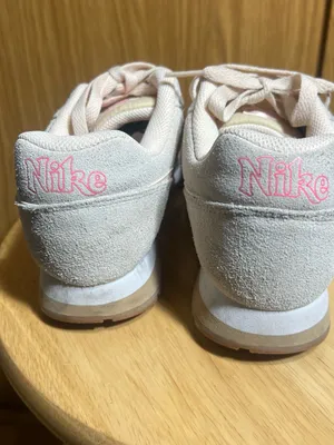 Nike Women's Suede Lace-Up Sneakers in Light Pink/Off-White thumbnail 3