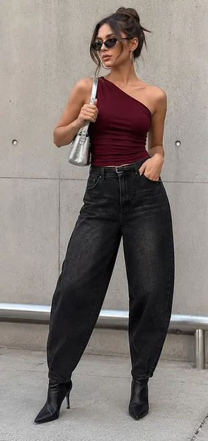 Blue Savvy Barrel Womens Jeans Sz 11/30 Y2K Indie Black High Rise Mom Skater thumbnail 1