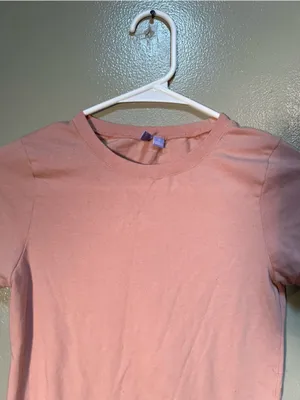 Florence by Mills Women's Sz Small Baby Shrunken Tee Mahogany Beige Brown Cotton thumbnail 2