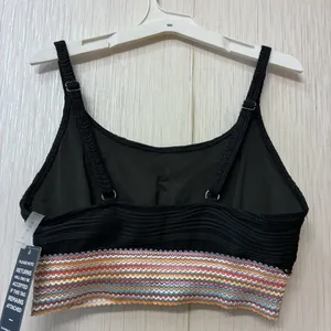 NWT Blooming Jelly Black High Waist Bikini Set Ribbed Crop Top Swimsuit‎ M thumbnail 4