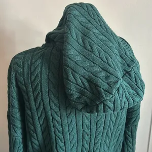 New PacSun Women’s LA Hearts Mini Cable Stitch Knit Zip Up Hoodie Sweater thumbnail 5
