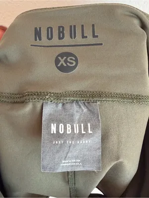 NOBULL Low Rise Booty Shorts 2” Army Olive Green Made in USA Extra Small XS thumbnail 5