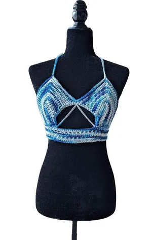Handmade Peekaboo Crochet Top thumbnail 1