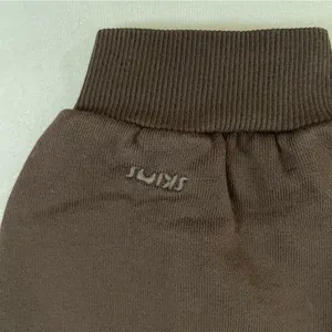 Skims NWT Boyfriend Fleece Slouchy Half Zip Pullover Expresso Color Size L thumbnail 5