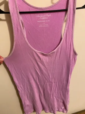 American Eagle Outfitters Pink Purple Boyfriend Tank Top thumbnail 1