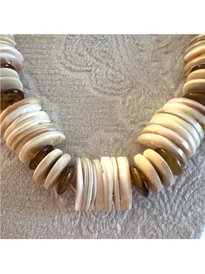 NWOT Free People Isabella Bohemian Natural Wood Necklace thumbnail 9