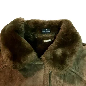 Gallery Leather Coat Womens M Used Brown Faux Fur Lining and Collar thumbnail 12