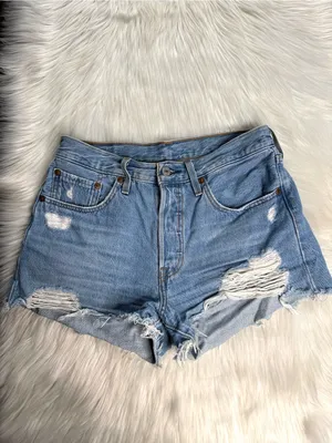 Levi’s 501 Original Fit Distressed High Rise Denim Cut Offs thumbnail 2