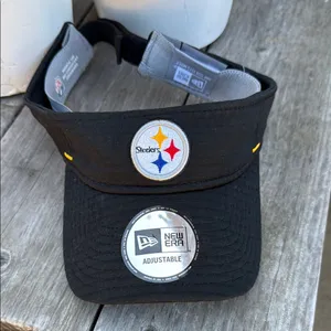 New NFL Pittsburgh Steelers New Era Black Visor with Yellow Accents Fits Most thumbnail 9