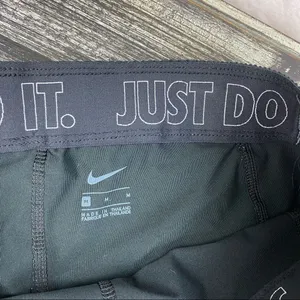 Nike Black & White Double Layer Athletic Sport Shorts & Top 2 Piece SET M thumbnail 11