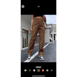 SheIn High-Waisted Brown Cargo Pants – Straight Leg (Size XS) thumbnail 6