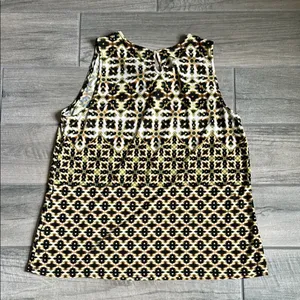 Black and White Boxy Sleeveless Tank Top thumbnail 6