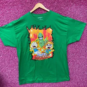 Nickelodeon Rugrats Reptar Rept-Aah! Tommy & Chucky Green T-Shirt XL thumbnail 3