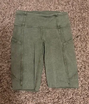 Lululemon Fast and Free Short 10" *Ice Dye 6 Ice Wash Moss Green W7BGHS Nulux thumbnail 1