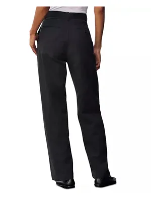 Buck Mason Women’s Black Straight Leg Cotton Lyocell Pants Size 25 Raw Hem thumbnail 2
