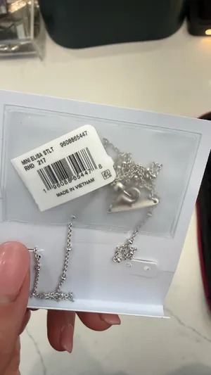 Kendra scott silver white necklace thumbnail 3