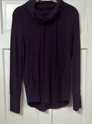 Pink Clover Plum Cowl-Neck Long Sleeve Sweater thumbnail 1