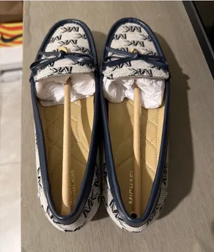 NWT Michael Kors Juliette MOC Loafers NAVY Leather Women Size 7 thumbnail 3