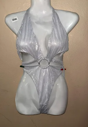One Piece Swimwear Silver Size M thumbnail 4