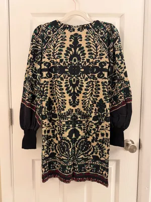 Free People Music & Lyrics Balloon Sleeve Knit Sweater Dress XS thumbnail 3