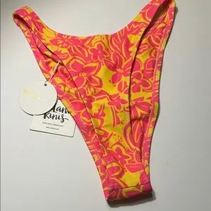 New Kulani Kinis high waisted Bikini Bottom floral Cheeky Medium thumbnail 1