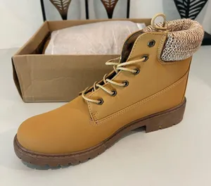 Tan Lace-Up Ankle Boots Size 11 thumbnail 1