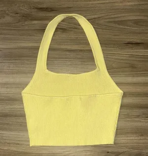 Yellow halter top cropped shirt Size XS thumbnail 2