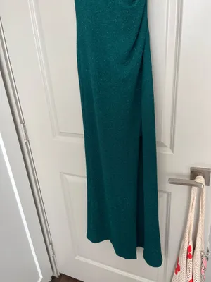 Crystal Doll Emerald sparkly formal maxi dress thumbnail 3