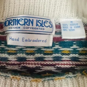 Vintage Northern Isles fair isle‎ knit sweater thumbnail 4